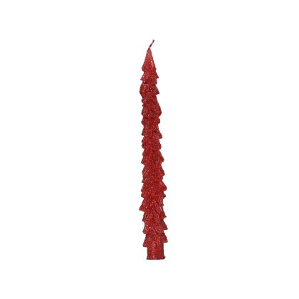 Kaemingk Pair Of Tree Dinner Candles Red Kaemingk Pair Of Tree Dinner Candles Red