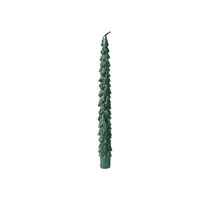 Kaemingk Pair Of Tree Dinner Candles Green Kaemingk Pair Of Tree Dinner Candles Green