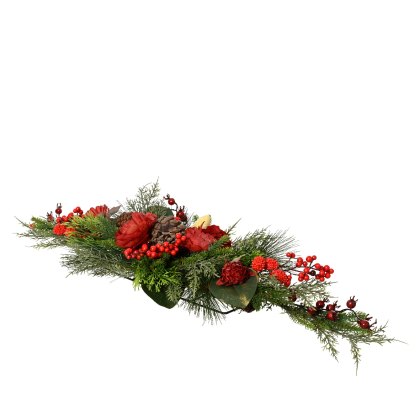 Kaemingk Tablecentre Florals With Red Berries And Flowers