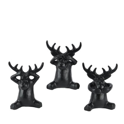 Kaemingk See No, Hear No, Speak No Set Of 3 Deer Kaemingk See No, Hear No, Speak No Set Of 3 Deer