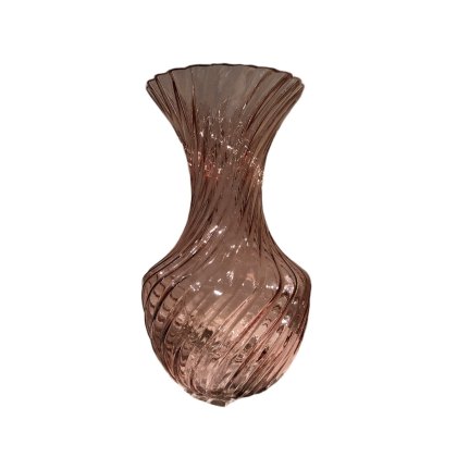 Kaemingk Spiral Brown Glass Vase