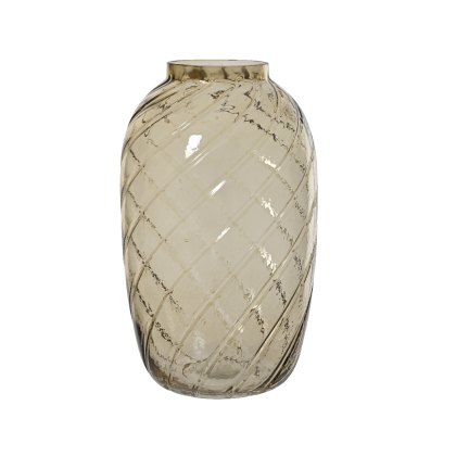 Kaemingk Textured Brown Glass Vase