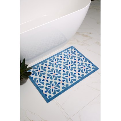 Hug Rug Geo Blue Tile Mat
