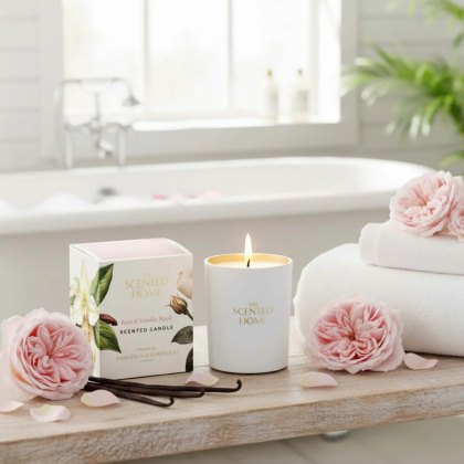 The Scented Home Rose & Vanilla Musk Candle