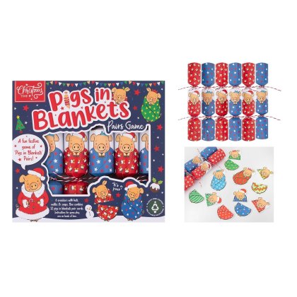 Family Pigs In Blankets Game Box Of 6 Crackers Family Pigs In Blankets Game Box Of 6 Crackers