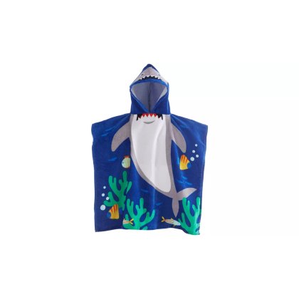 Catherine Lansfield Kids Shark Poncho Towel Catherine Lansfield Kids Shark Poncho Towel