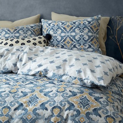 Pineapple Elephant Inara Ikat Indigo Blue Duvet Cover Set Pineapple Elephant Inara Ikat Indigo Blue Duvet Cover Set