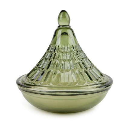 Candlelight Embossed Tagine Candle Green