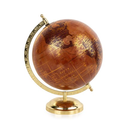 Candlelight 8" Globe Terracotta and Gold Globe Candlelight 8" Globe Terracotta and Gold Globe