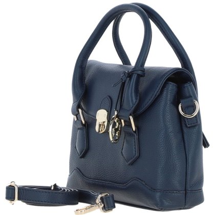 Ashwood Leather Compact Handbag Cotswold Navy