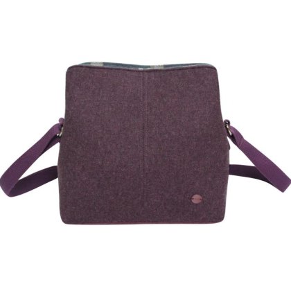 Earth Squared Plum Plain Wool Logan Bag Earth Squared Plum Plain Wool Logan Bag