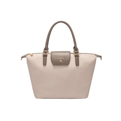 David Jones Medium Tab Over Tote Bag Simply Taupe David Jones Medium Tab Over Tote Bag Simply Taupe