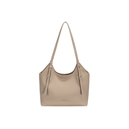 David Jones Buckle Strap Shoulder Bag Warm Taupe David Jones Buckle Strap Shoulder Bag Warm Taupe
