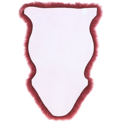 Ashwood Leather Single Rug Fenland Long Wool Smokey Grape