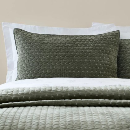Bianca Attica Velvet Pillow Sham Pair