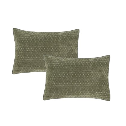 Bianca Attica Velvet Pillow Sham Pair Bianca Attica Velvet Pillow Sham Pair