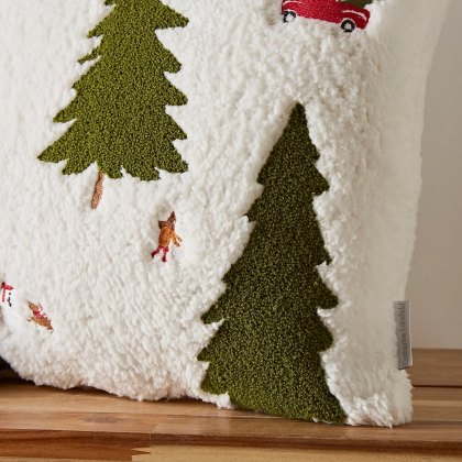 Catherine Lansfield Boucle Christmas Tree Cushion