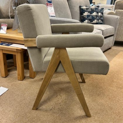 Gianni Accent Chair in Khaki Linen