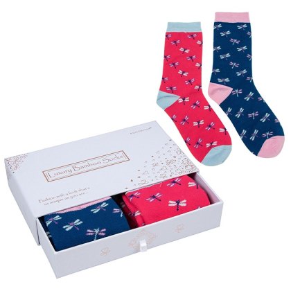 Shudehill Bamboo Socks Gift Box Ditsy Dragonfly Shudehill Bamboo Socks Gift Box Ditsy Dragonfly
