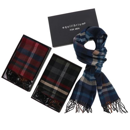 Shudehill Mens Patterned Fringed Scarf Shudehill Mens Patterned Fringed Scarf
