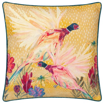 Paoletti Country Wilds Gold Pheasant Printed Cushion
