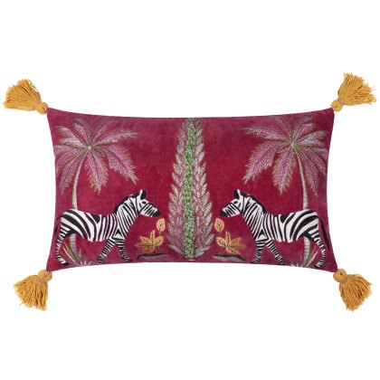 Paoletti Kalahari Multicoloured Embroidered Velvet Cushion Paoletti Kalahari Multicoloured Embroidered Velvet Cushion