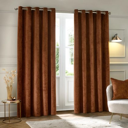 Paoletti Neptune Copper Velvet Room Darkening Curtains Paoletti Neptune Copper Velvet Room Darkening Curtains