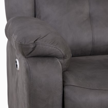 Washington 2 Seater Power Recliner Sofa in Steel Fabric Washington 2 Seater Power Recliner Sofa in Steel Fabric