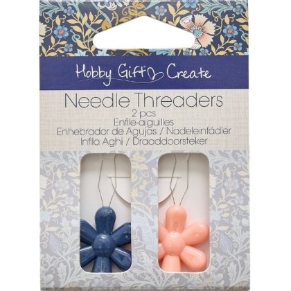Hobby Gift Woodblock Floral Pack of 2 Needle Threaders Hobby Gift Woodblock Floral Pack of 2 Needle Threaders
