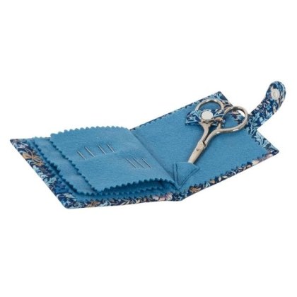 Hobby Gift Woodblock Floral Needle Case & Scissors Hobby Gift Woodblock Floral Needle Case & Scissors