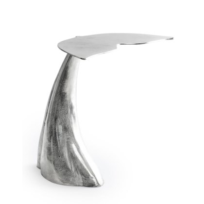 McGowan Rutherford Raw Nickel Whale Tail Side Table