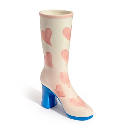 McGowan Rutherford Large Hearts Heeled-Boot Ceramic Vase