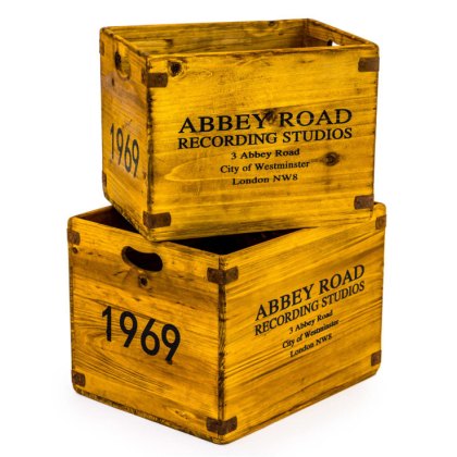 McGowan Rutherford Wooden "Abbey Road" LP Record Storage Boxes
