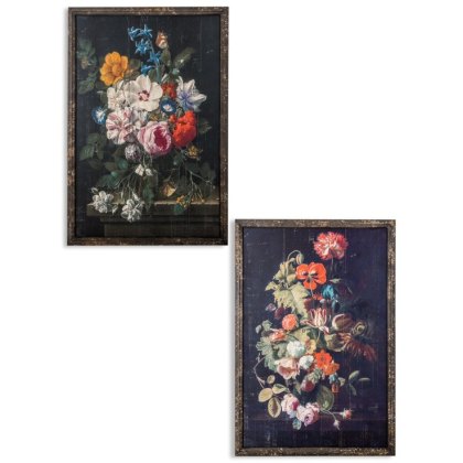 McGowan Rutherford Antiqued Boho Floral Wall Print