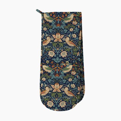 William Morris Double Oven Glove Strawberry Thief Navy William Morris Double Oven Glove Strawberry Thief Navy