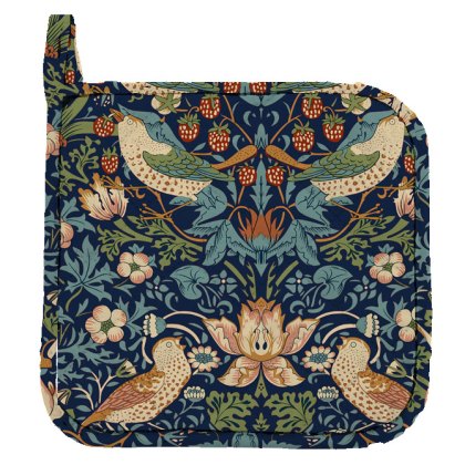 William Morris Pot Holder Strawberry Thief Navy William Morris Pot Holder Strawberry Thief Navy