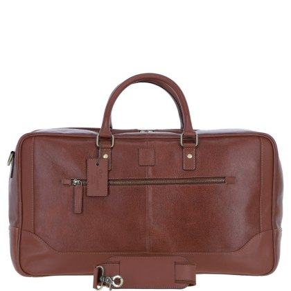 Ashwood Leather Calvin Leather Holdall Chestnut