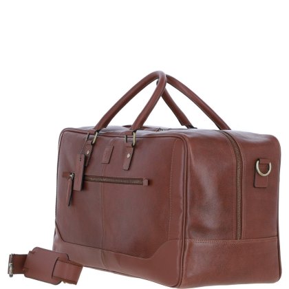 Ashwood Leather Calvin Leather Holdall Chestnut