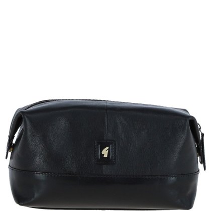 Ashwood Leather Milo Leather Wash Bag Black Ashwood Leather Milo Leather Wash Bag Black