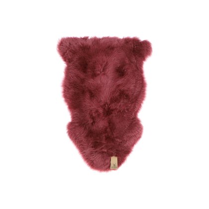 Ashwood Leather Single Rug Fenland Long Wool Marsala