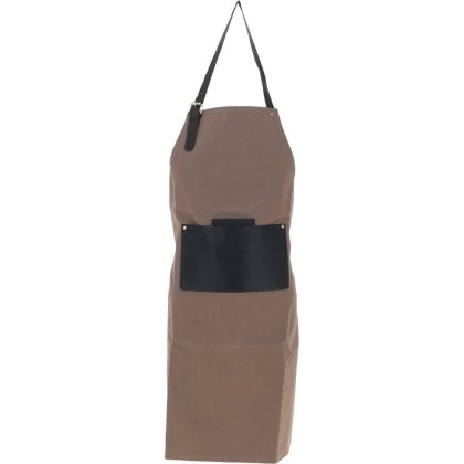 Ashwood Leather Fenland Canvas Leather Apron Mud/Grey Ashwood Leather Fenland Canvas Leather Apron Mud/Grey