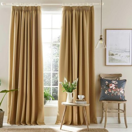 Laura Ashley Stephanie Pale Gold Blackout Curtains Laura Ashley Stephanie Pale Gold Blackout Curtains