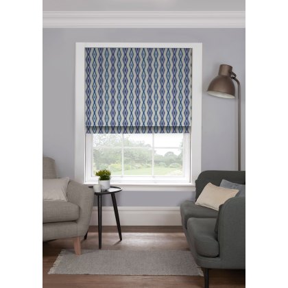 Style Furnishings Made to Measure Roman Blinds Nepal - Blue Style Furnishings Made to Measure Roman Blinds Nepal - Blue