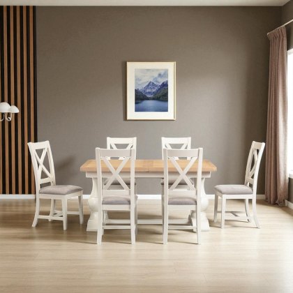 Arlington 1.6m Extending Dining Table and 6 Chairs
