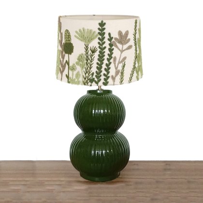 Aquarelle Home Tula Ceramic Moss Base with Harvest Shade Aquarelle Home Tula Ceramic Moss Base with Harvest Shade
