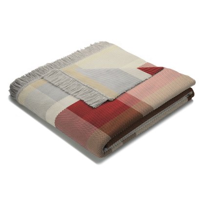 Biederlack Panel Check Red Throw Biederlack Panel Check Red Throw