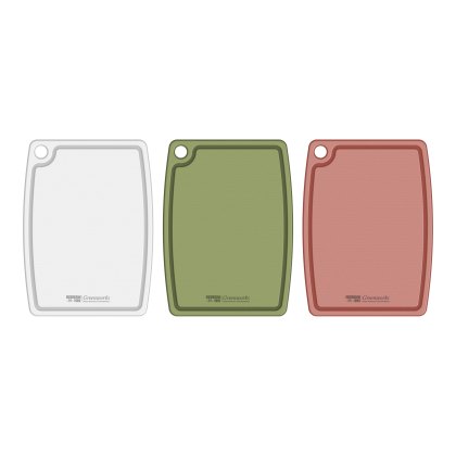 Greenworks Set of 3 Cutting Boards Red/White/Green