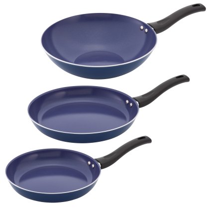 Judge Ceraglide 3 Piece Fry Pan & Wok Set