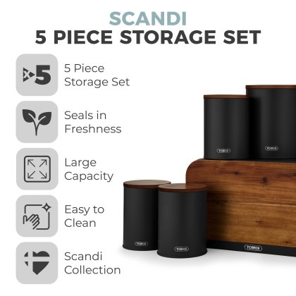 Tower Scandi 5 Piece Storage Set