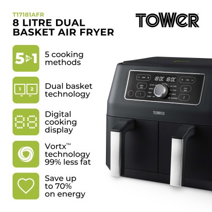 Tower 8L Vortx Dual Basket Air Fryer